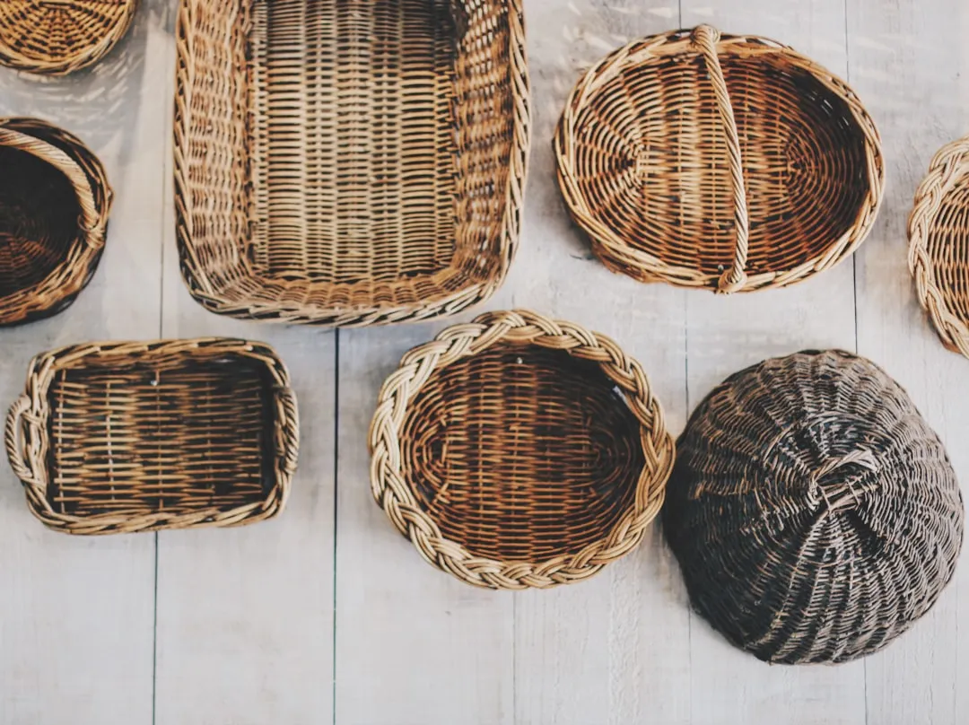 Woven baskets as everyday sculpture (Image Credits: Unsplash)
