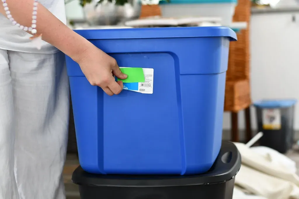 2. Clear labeled bins for accessories (hireahelper, Flickr, CC BY 2.0)