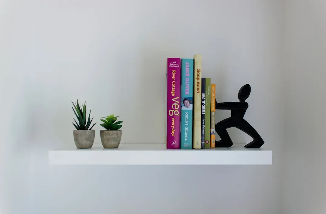6. Build a floating shelf wall (Image Credits: Unsplash)