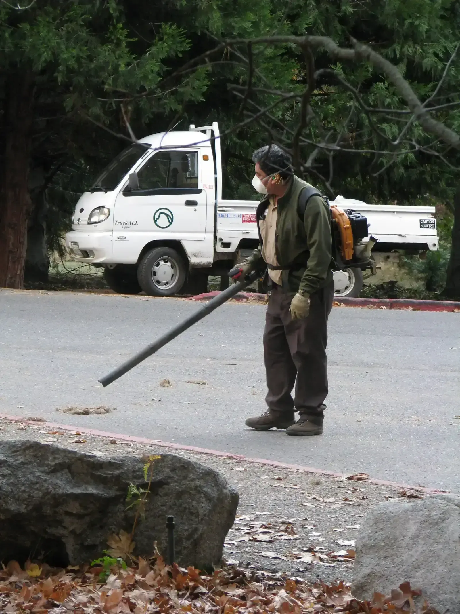 1. Gas-Powered Leaf Blowers (Image Credits: Wikimedia)