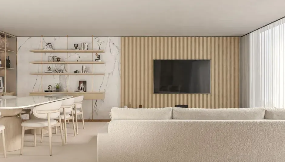 Mix photos into open shelving instead of isolating them (Image Credits: Pexels)