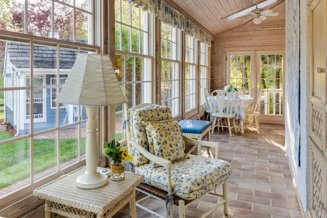 A sunroom or enclosed porch (Image Credits: Unsplash)