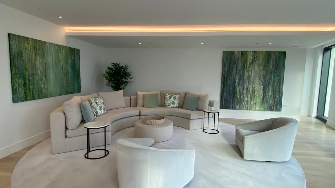 Oversized, rounded furniture takes over living rooms (Image Credits: Unsplash)