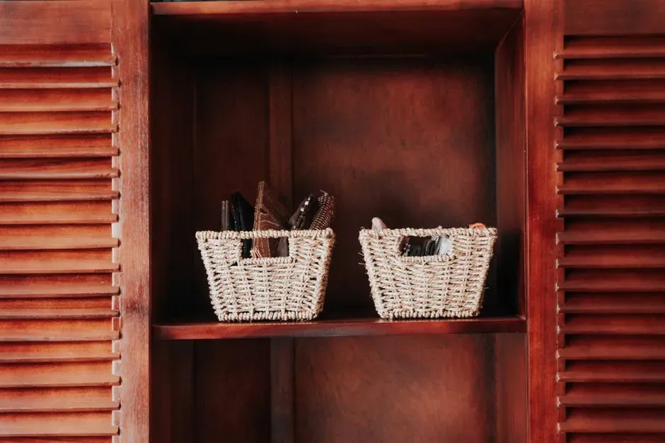 Baskets and Bins Add Style While Hiding Mess (Image Credits: Pexels)