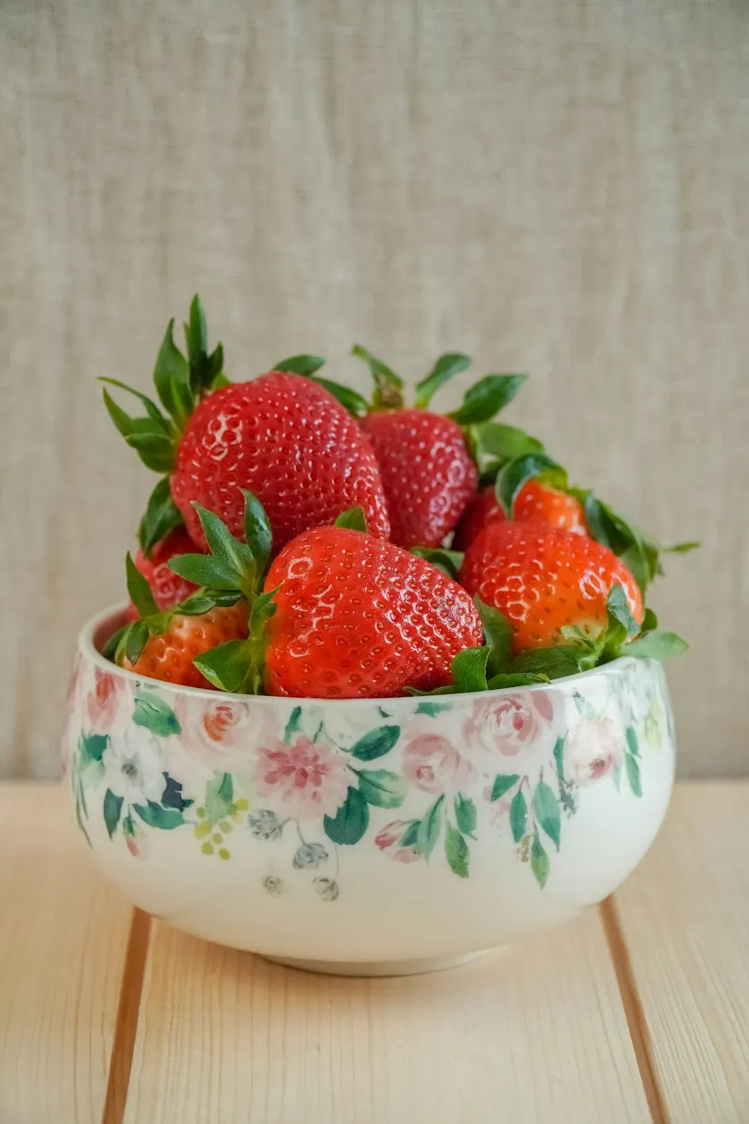 Fresh strawberries at farmers market