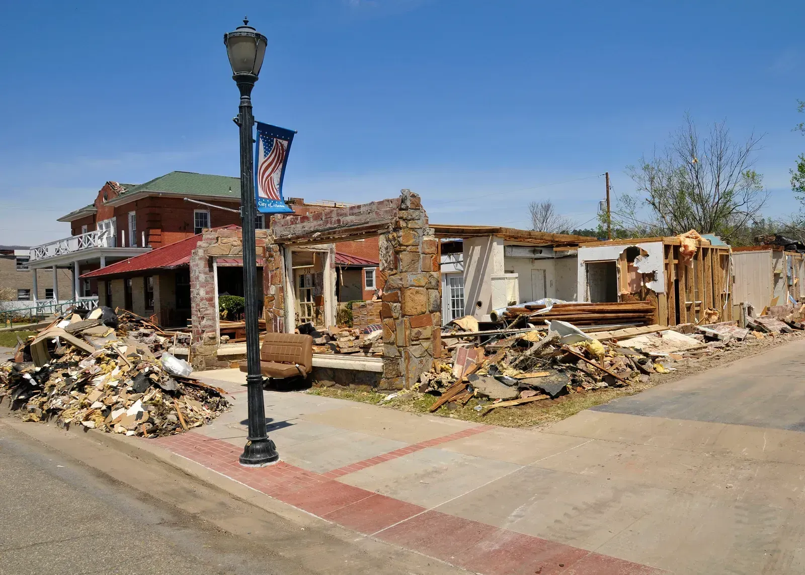 Arkansas: Tornado Frequency Has Nearly Tripled (This image is from the FEMA Photo Library (obsolete as of 2019).An archived copy may be found at the Wayback Machine (note: link may be permanently dead, as not all photos were backed up in this way).If the FEMA link is permanently dead, the photo can be found at NARA Access to Archival Databases (only works if photo was taken between 1989 and October 2004), or at City-data.com., Public domain)