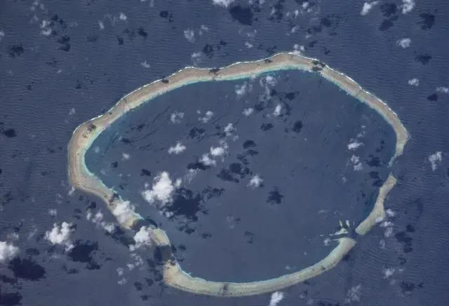 5. The Carteret Islands, Papua New Guinea (Image Credits: By NASA, Public domain)