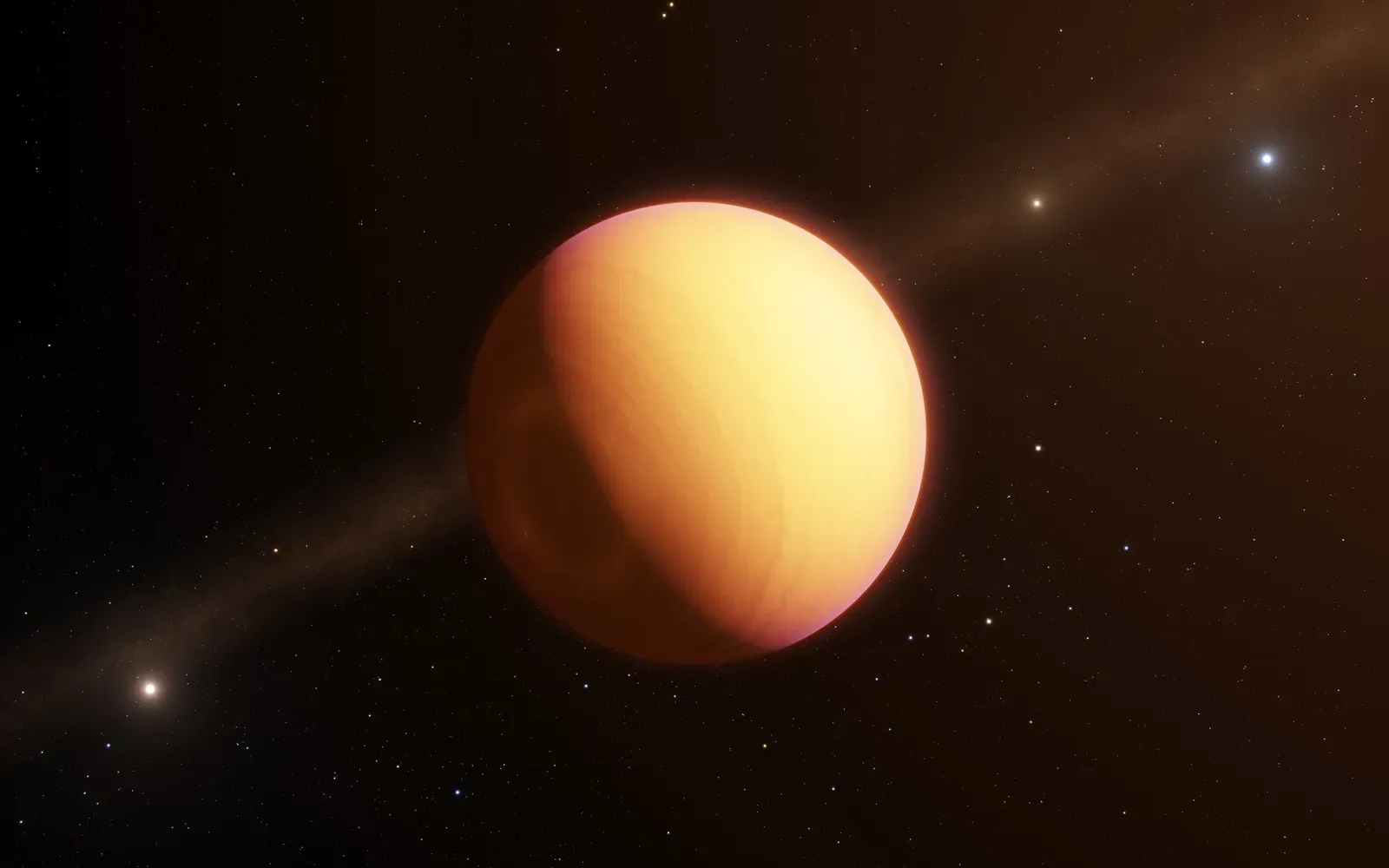 WASP-12b: the planet being slowly devoured by its star (By ESO/L. Calçada/SpaceEngine, CC BY 4.0)