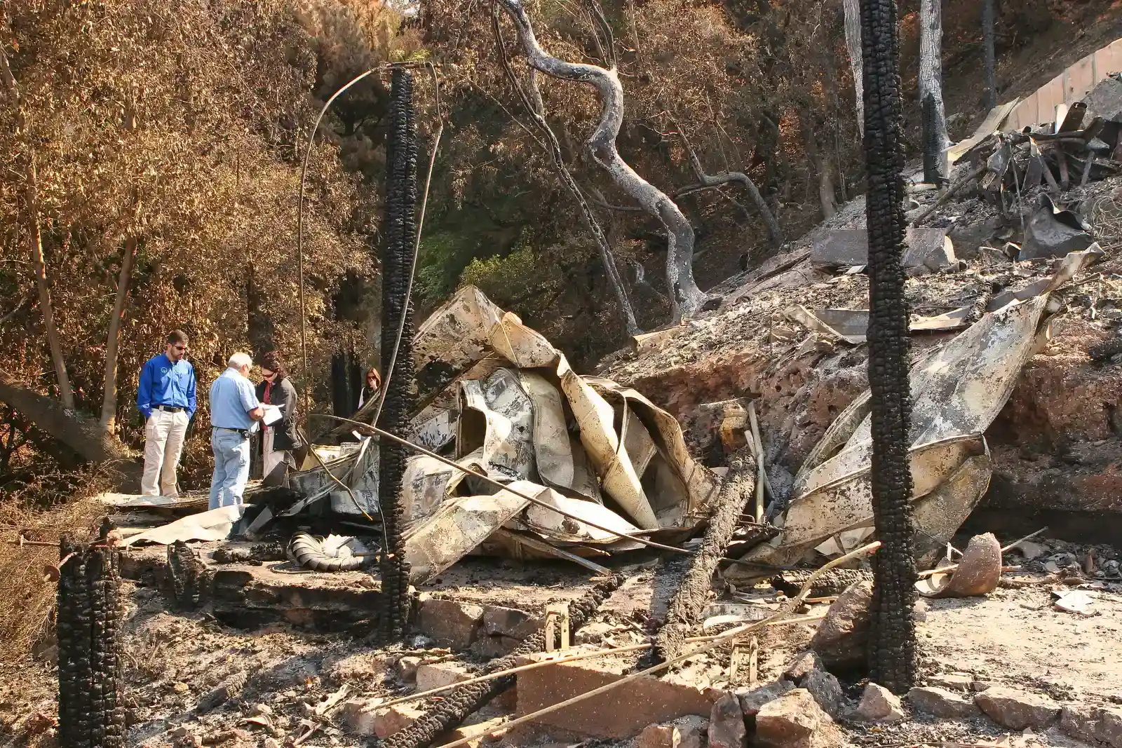 California: wildfire capital of the country (This image is from the FEMA Photo Library (obsolete as of 2019).An archived copy may be found at the Wayback Machine (note: link may be permanently dead, as not all photos were backed up in this way).If the FEMA link is permanently dead, the photo can be found at NARA Access to Archival Databases (only works if photo was taken between 1989 and October 2004), or at City-data.com., Public domain)