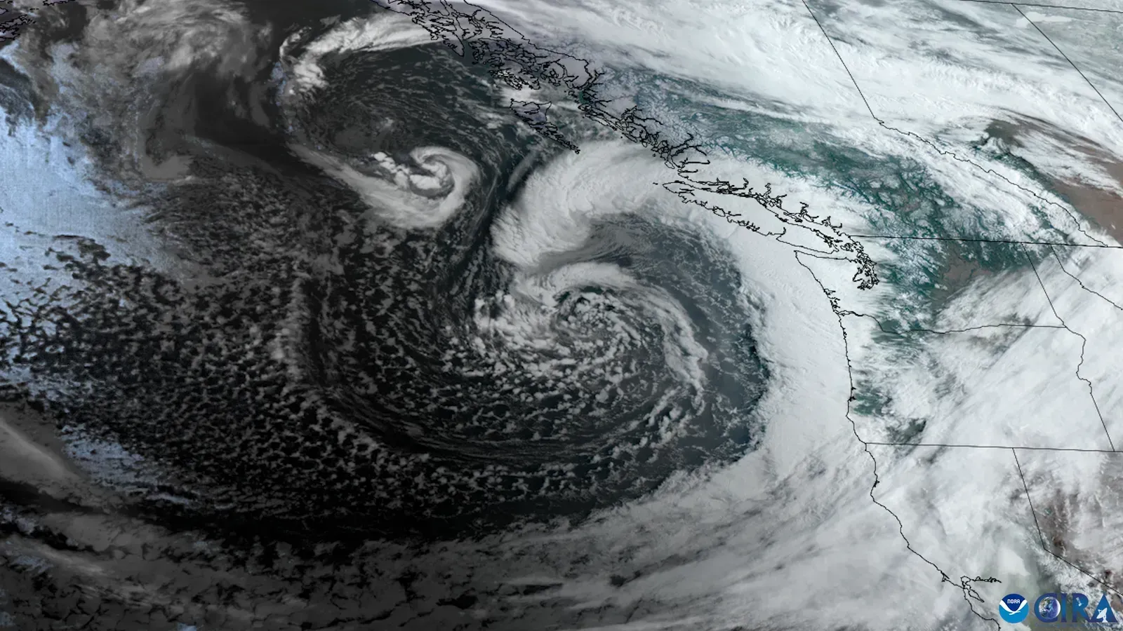 5. The Formation of a Distinct Low-Pressure System (Low Pressure System Approaches Pacific Northwest, Public domain)