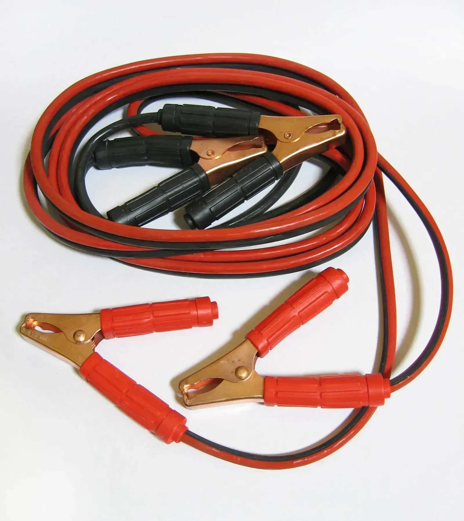 11. Jumper cables or a portable jump starter (By Qurren, CC BY-SA 3.0)