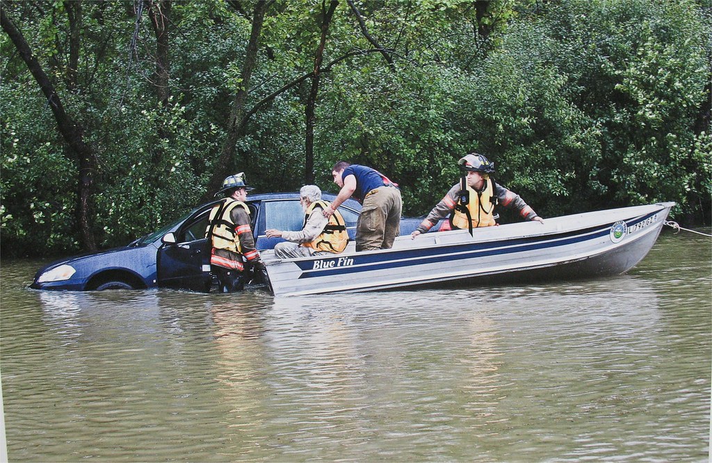 Canoe Launched Into Flood (image credits: flickr)