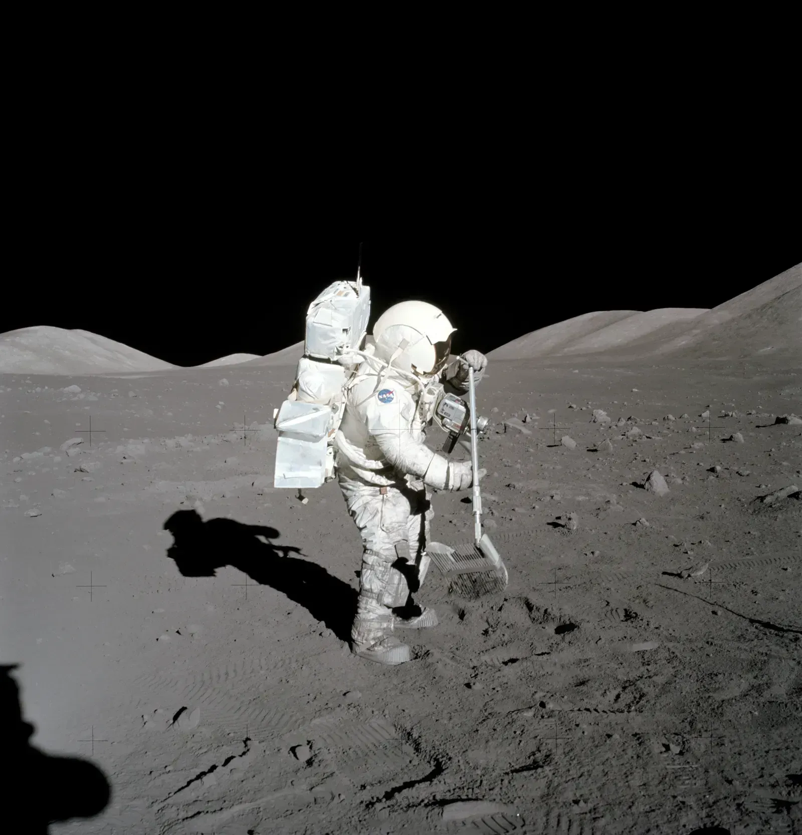 7. Handle lunar samples according to strict contamination protocols (NASA Image and Video Library, Public domain)