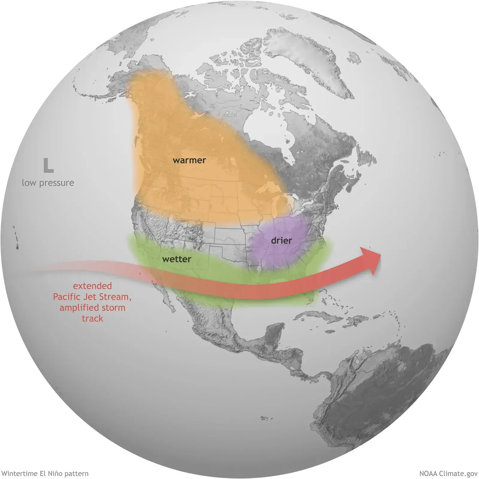 Southeast Asia and the western Pacific: the classic El Niño dry bias (Image Credits: By NOAAClimategov, Public domain)