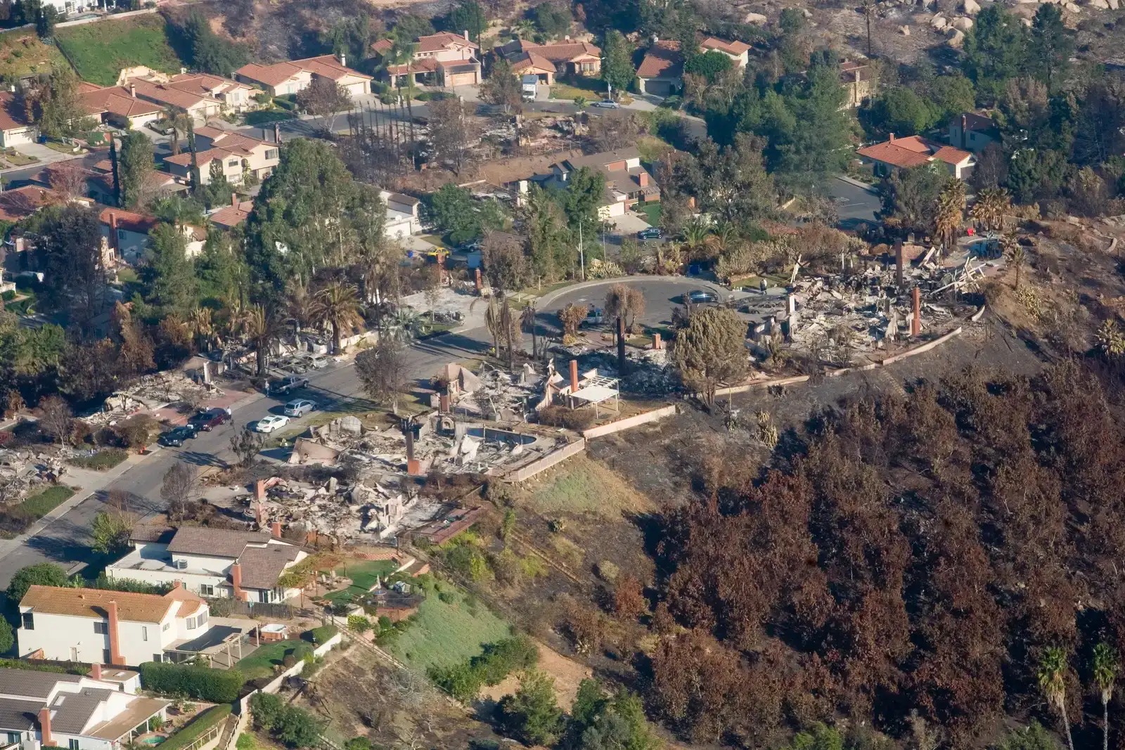A different way of measuring risk (This image is from the FEMA Photo Library (obsolete as of 2019).An archived copy may be found at the Wayback Machine (note: link may be permanently dead, as not all photos were backed up in this way).If the FEMA link is permanently dead, the photo can be found at NARA Access to Archival Databases (only works if photo was taken between 1989 and October 2004), or at City-data.com., Public domain)