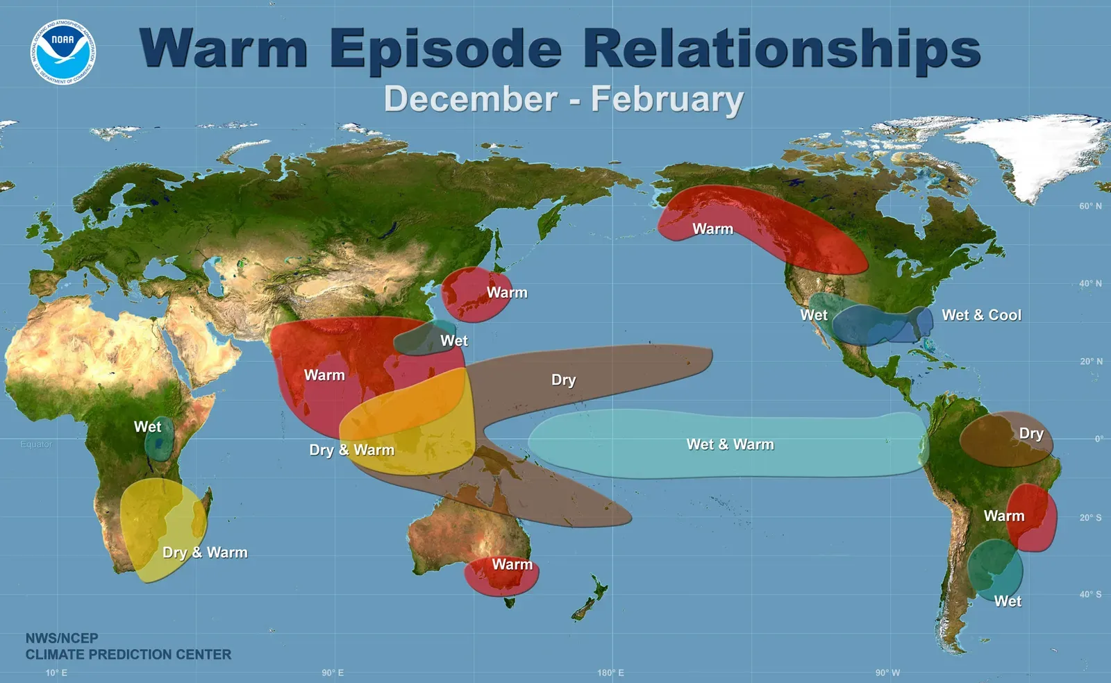 A building El Niño adds a new wrinkle for winter 2026 to 2027 (By NOAA NWS/NCEP Climate Prediction Center, Public domain)