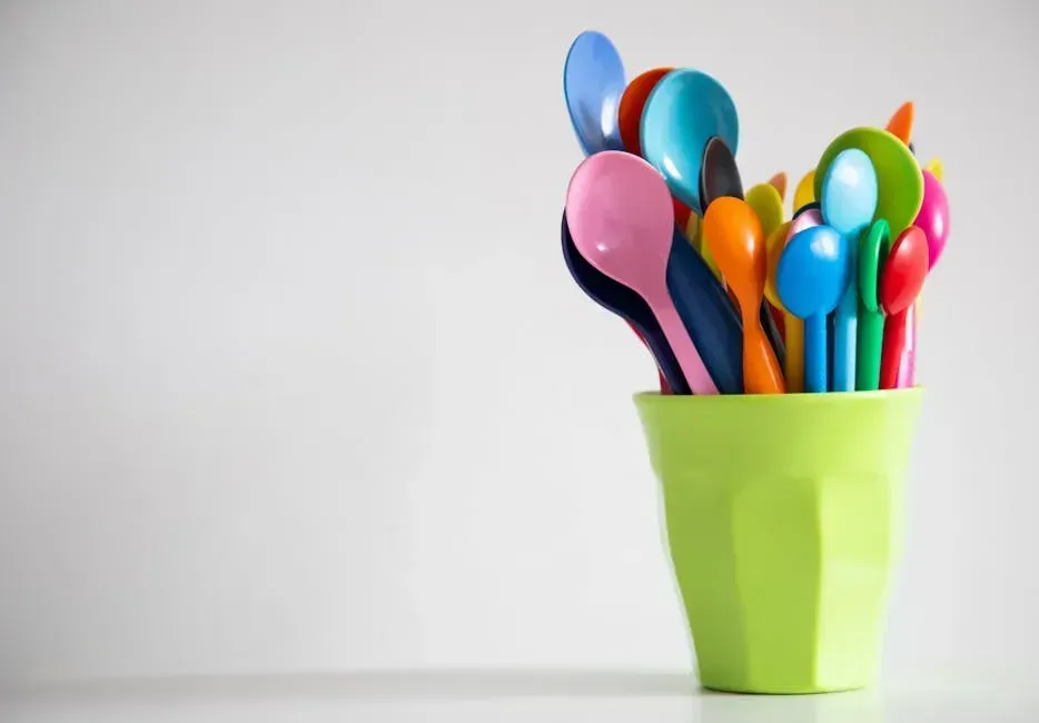 9. Plastic Cooking Utensils (Image Credits: Pexels)