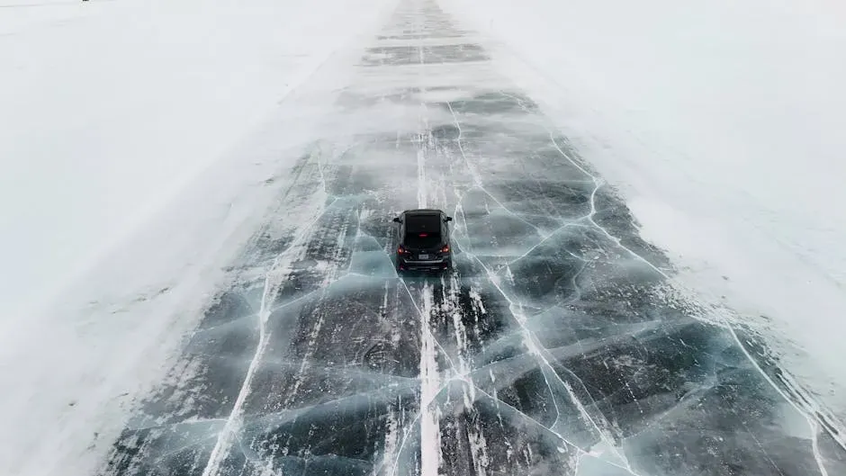 3. Ignoring Black Ice (Image Credits: Pexels)