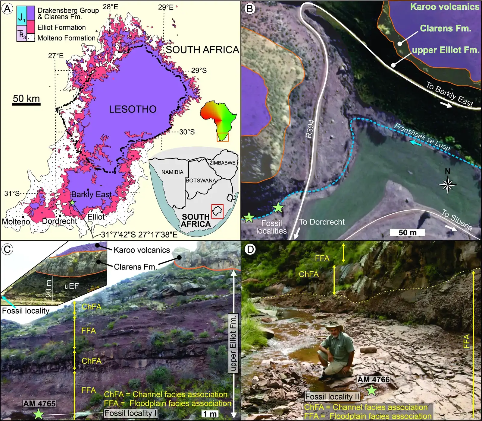 9. Karoo Basin, South Africa: Where Mammals Came From (By Viktor J Radermacher, Vincent Fernandez, Emma R Schachner, Richard J Butler, Emese M Bordy, Michael Naylor Hudgins, William J de Klerk, Kimberley EJ Chapelle, Jonah N Choiniere, CC BY 4.0)