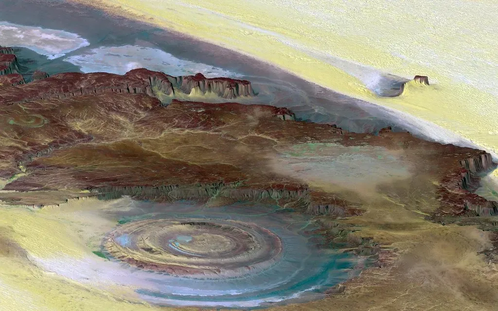 The Eye of the Sahara (Richat Structure), Mauritania - Earth's Giant Bullseye (Trodel, Flickr, CC BY-SA 2.0)