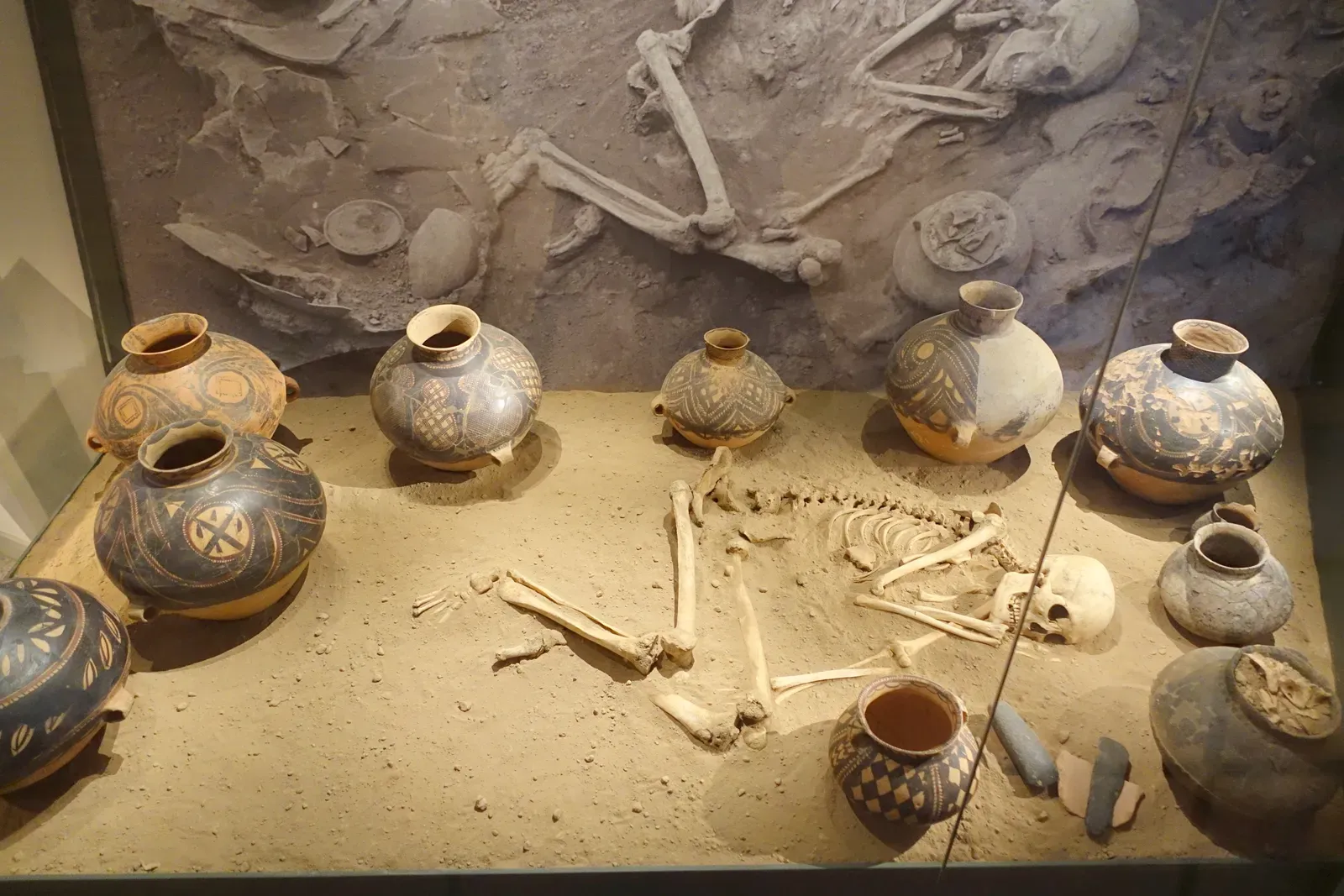 #1 - A Full Human Skeleton Staged Inside A Fake Burial Scene (By Daderot, CC0)