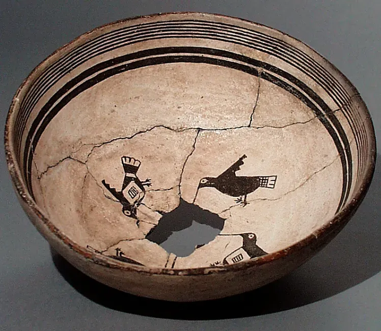 1. Mimbres Painted Bowls: When a Bowl Becomes a Story (Image: http://collections.lacma.org/sites/default/files/remote_images/piction/ma-31854852-O3.jpg
Gallery: http://collections.lacma.org/node/240208 archive copy at the Wayback Machine, Public domain)