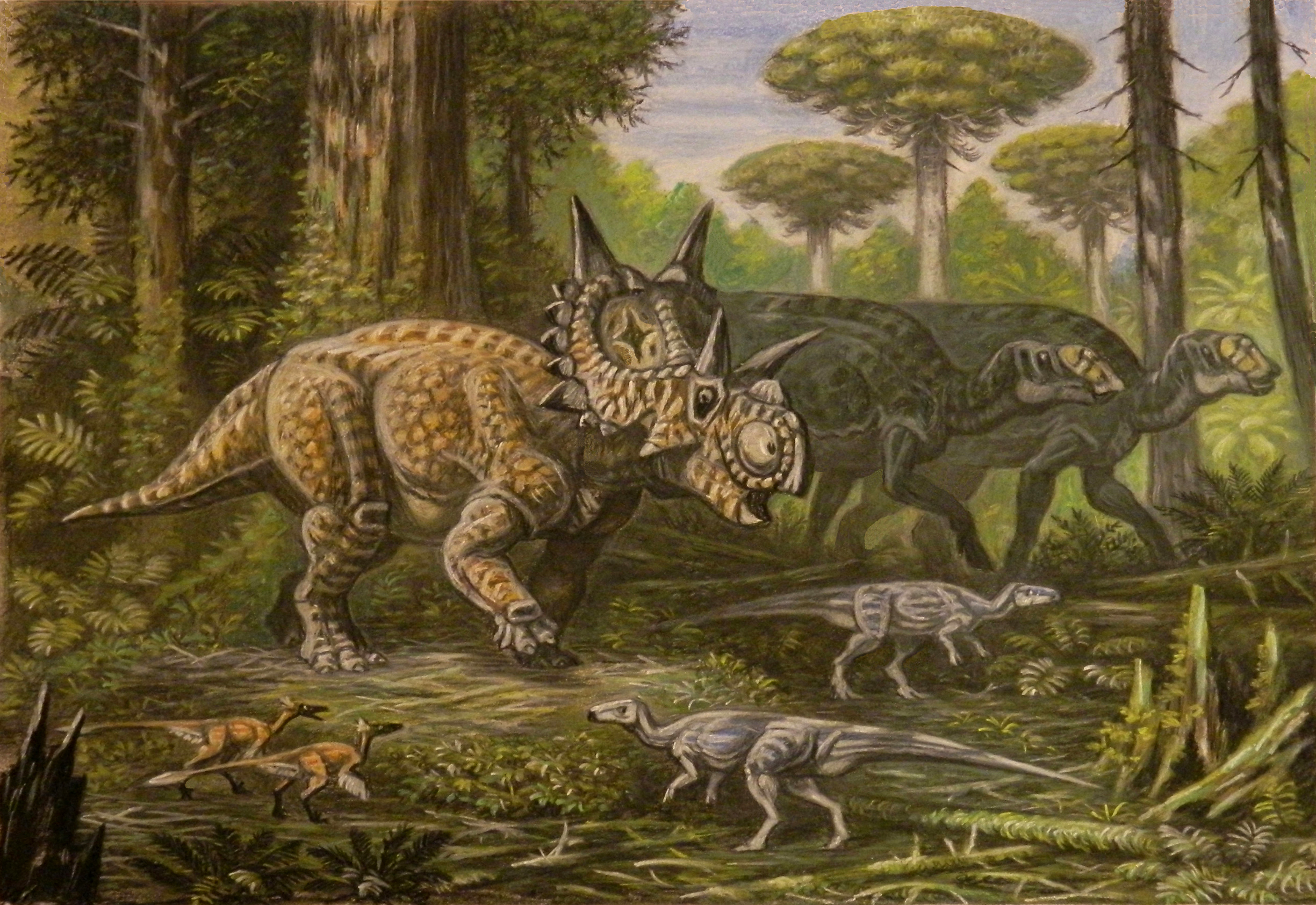 Life in Prehistoric Alberta (Image Credits: Wikimedia)