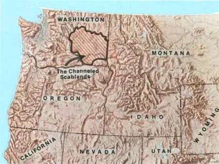 The Channeled Scablands: Carved by a Biblical Flood That Actually Happened (Paul L. Weis and William L. Newman: The Channeled Scablands of Eastern Washington - The Geologic Story of the Spokane Flood, United States Geological Survey, 1976; map., Public domain)