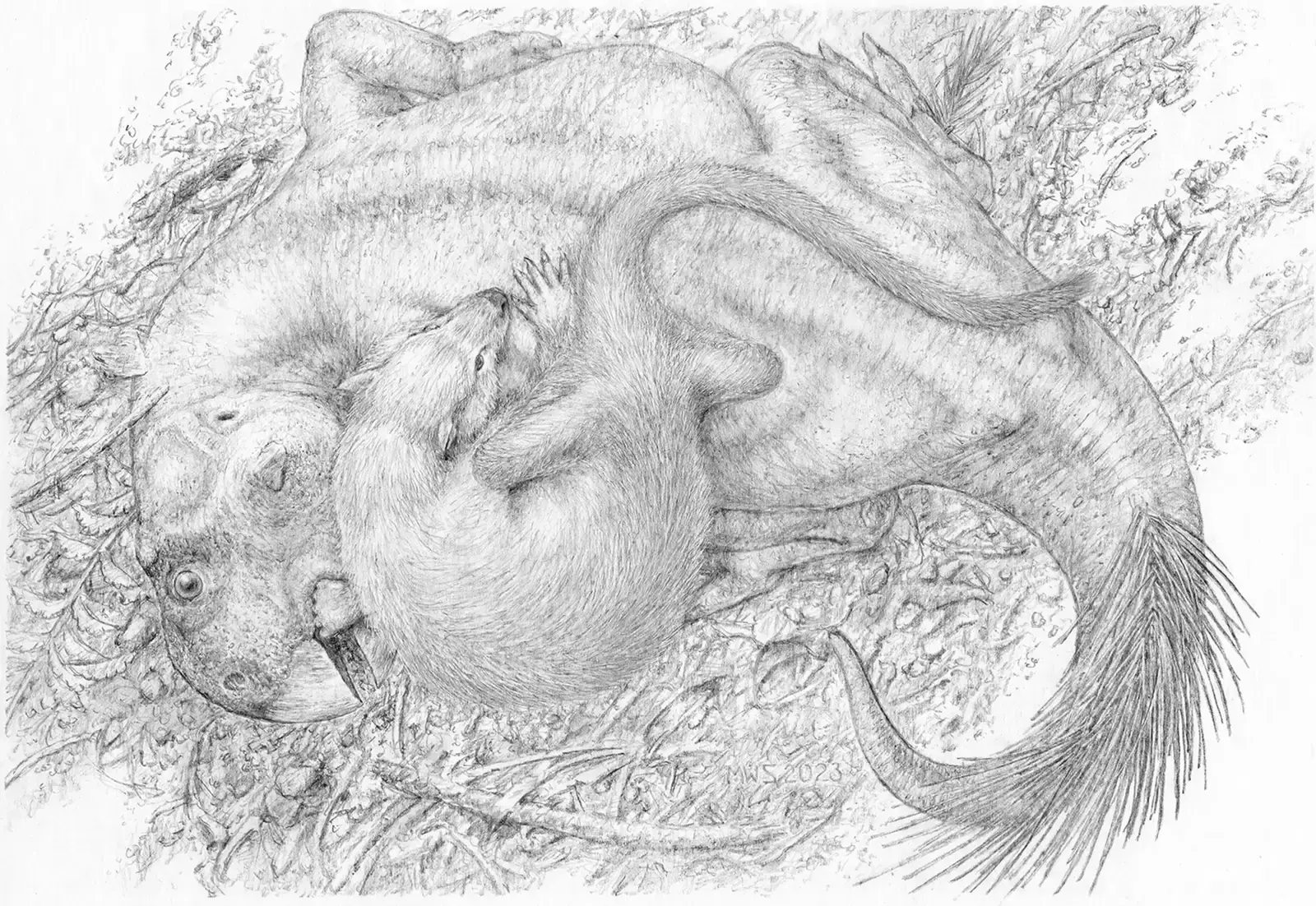#1 - Mammals Were Just Tiny, Helpless Dinosaur Snacks (Gang Han, Jordan C. Mallon, Aaron J. Lussier, Xiao-Chun Wu, Richard Mitchell and Ling-Ji Li: An extraordinary fossil captures the struggle for existence during the Mesozoic. Scientific Reports 13. 2023, pp. 11221 (fig. 2), doi:10.1038/s41598-023-37545-8, CC BY 4.0)