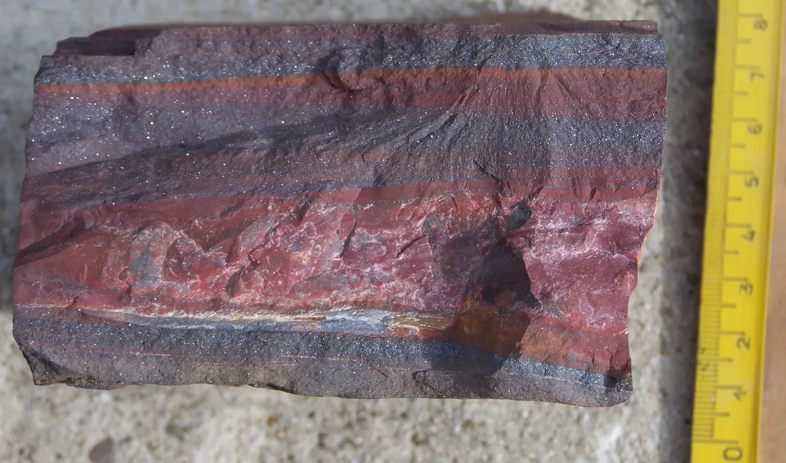 Iron-Rich Seas and Banded Iron Formations Tell a Story of Invisible Life (By Woudloper, CC BY-SA 1.0)