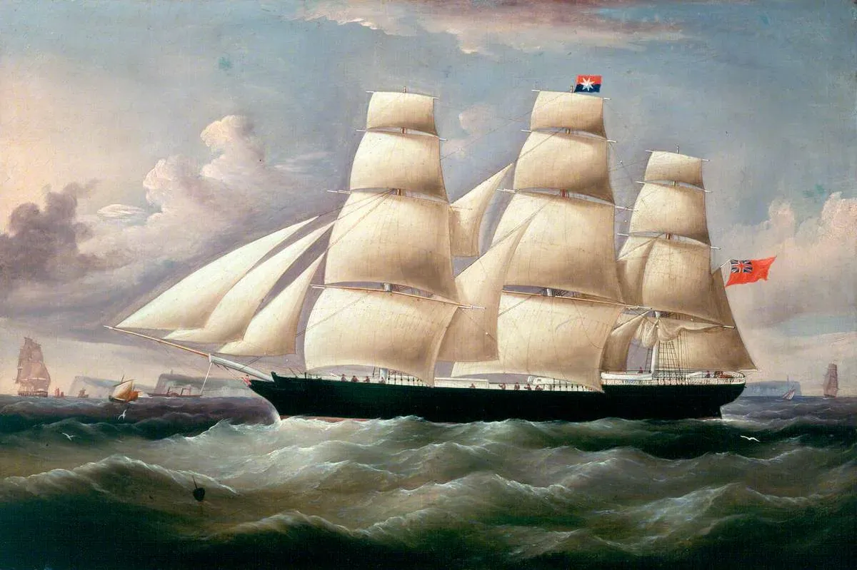 1. Highly Curious and Adventurous: The Phoenician Maritime Traders (1. BBC Your Paintings2. Art UK:  entry  clipper-phoenician-aberdeen-white-star-line-106186, Public domain)