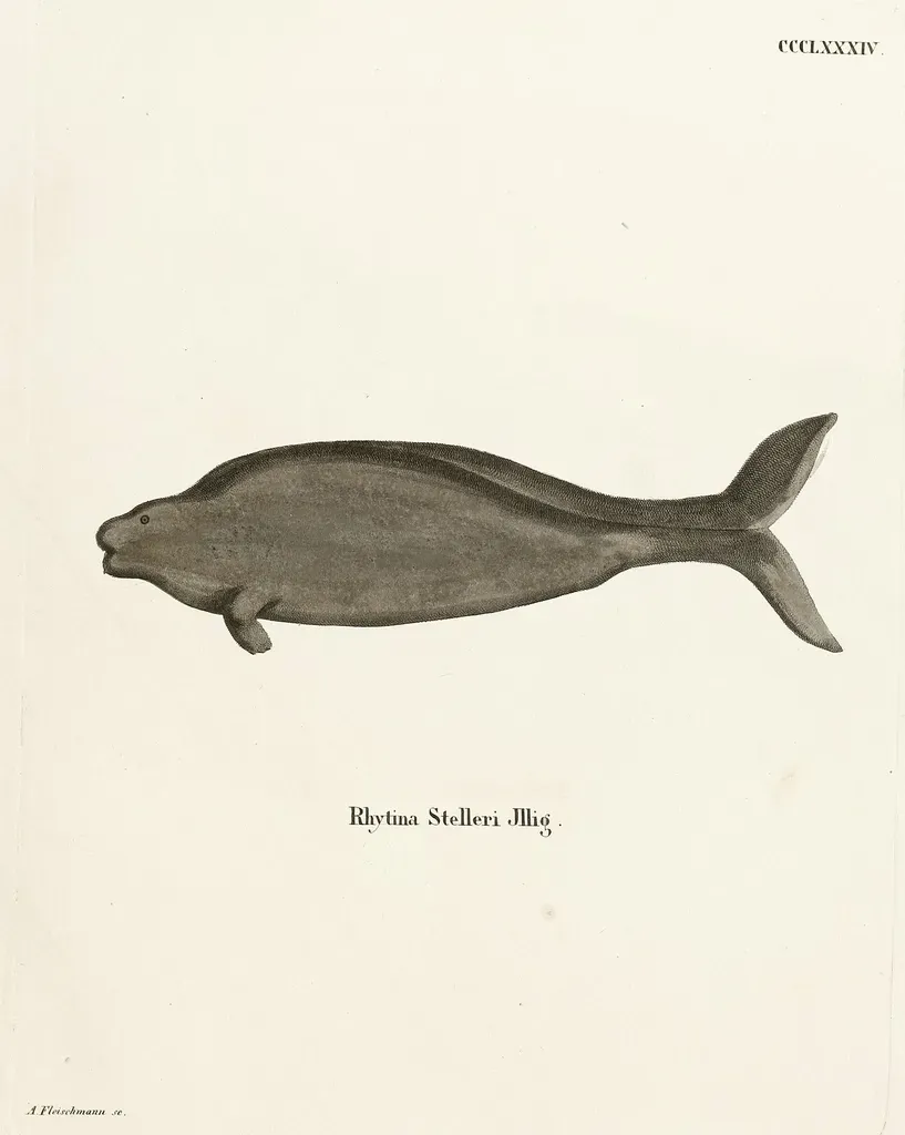 3. Steller’s Sea Cow: A Giant of Ancient Sirenian Seas (Image Credits: Rawpixel)
