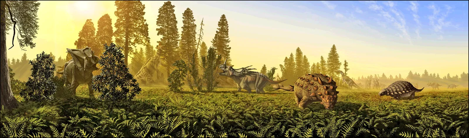 Asia's Role as a Dinosaur Migration Hub (By J.T. Csotonyi, CC BY 2.5)