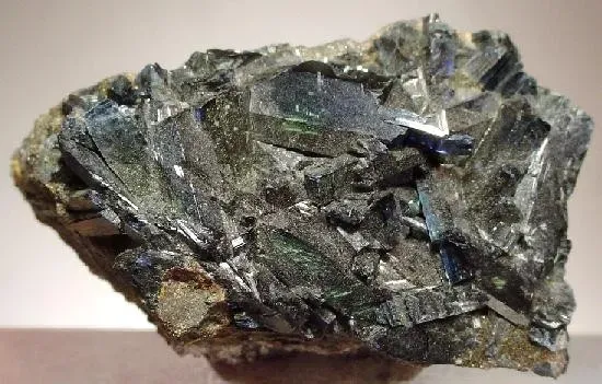 #5 - A Rare Blue Mineral Called Vivianite (By Robert M. Lavinsky, CC BY-SA 3.0)