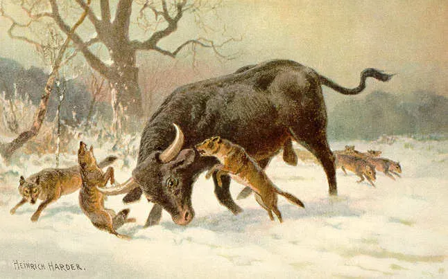 The Prey That Fed a Giant (The Wonderful Paleo Art of Heinrich Harder, Public domain)