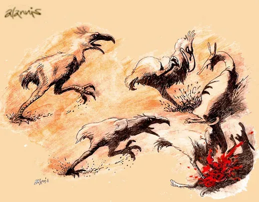 Pack Hunting Coordination in Terror Birds (Image Credits: Wikimedia)