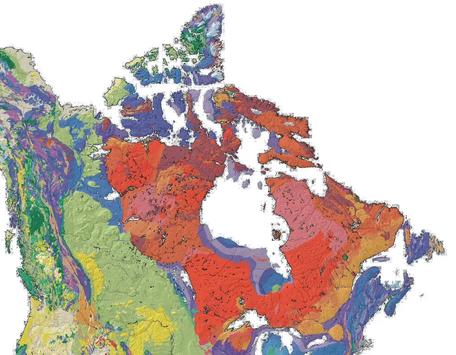 The Ancient Heart: North America's Primordial Core (en:File:North america with-Williston.jpg, PD - USGS, Public domain)