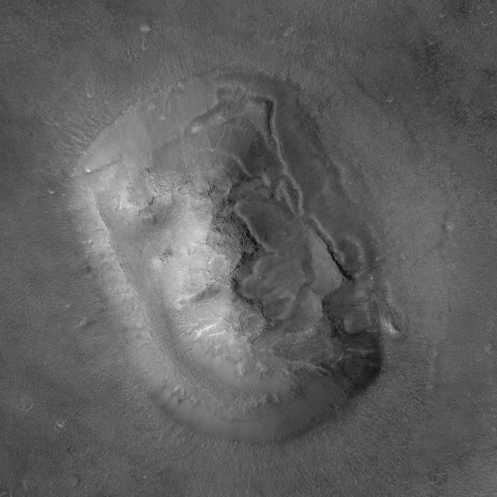 #1: The “Face on Mars” and the Power of Higher Resolution (By NASA / JPL / Malin Space Science Systems, Public domain)