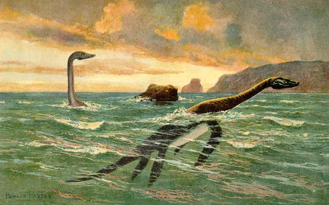 9. Many “Sea Monsters” Were Air-Breathers, Not Fish (The Wonderful Paleo Art of Heinrich Harder, Public domain)