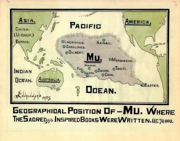 Lemuria and Mu: Continents of the Imagination (Image Credits: Wikimedia)