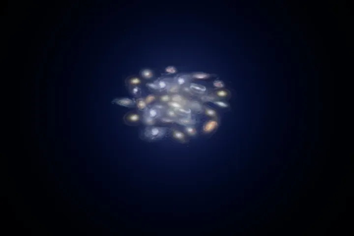 The Dark Energy Takeover: Accelerated Expansion and a New Epoch (Animation Stills: Effects of Dark Energy, Public domain)