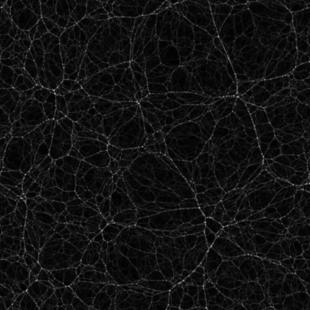 Dark Matter’s Role in Building the Cosmic Web (Johan Hidding, Flickr, CC BY 2.0)
