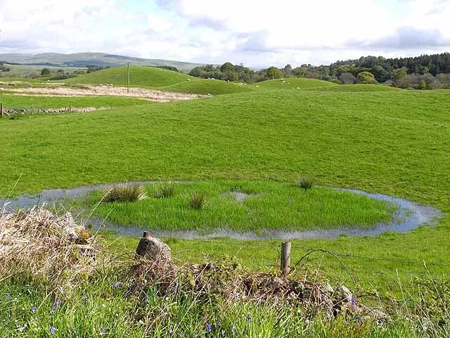 #10 Drumlin Fields: Streamlined Hills Shaped by Flowing Ice (From geograph.org.uk, CC BY-SA 2.0)