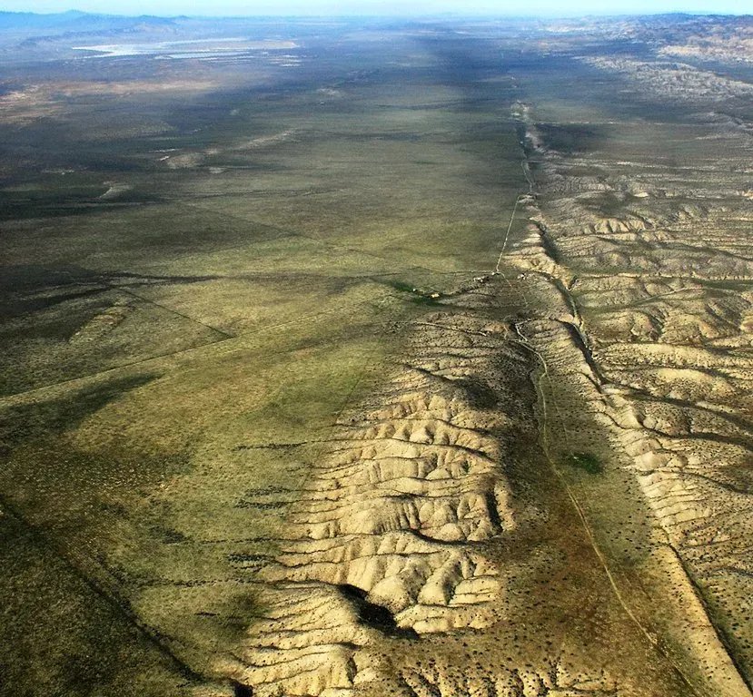 The San Andreas Fault: A Landscape Written in Scars (Image Credits: Wikimedia)