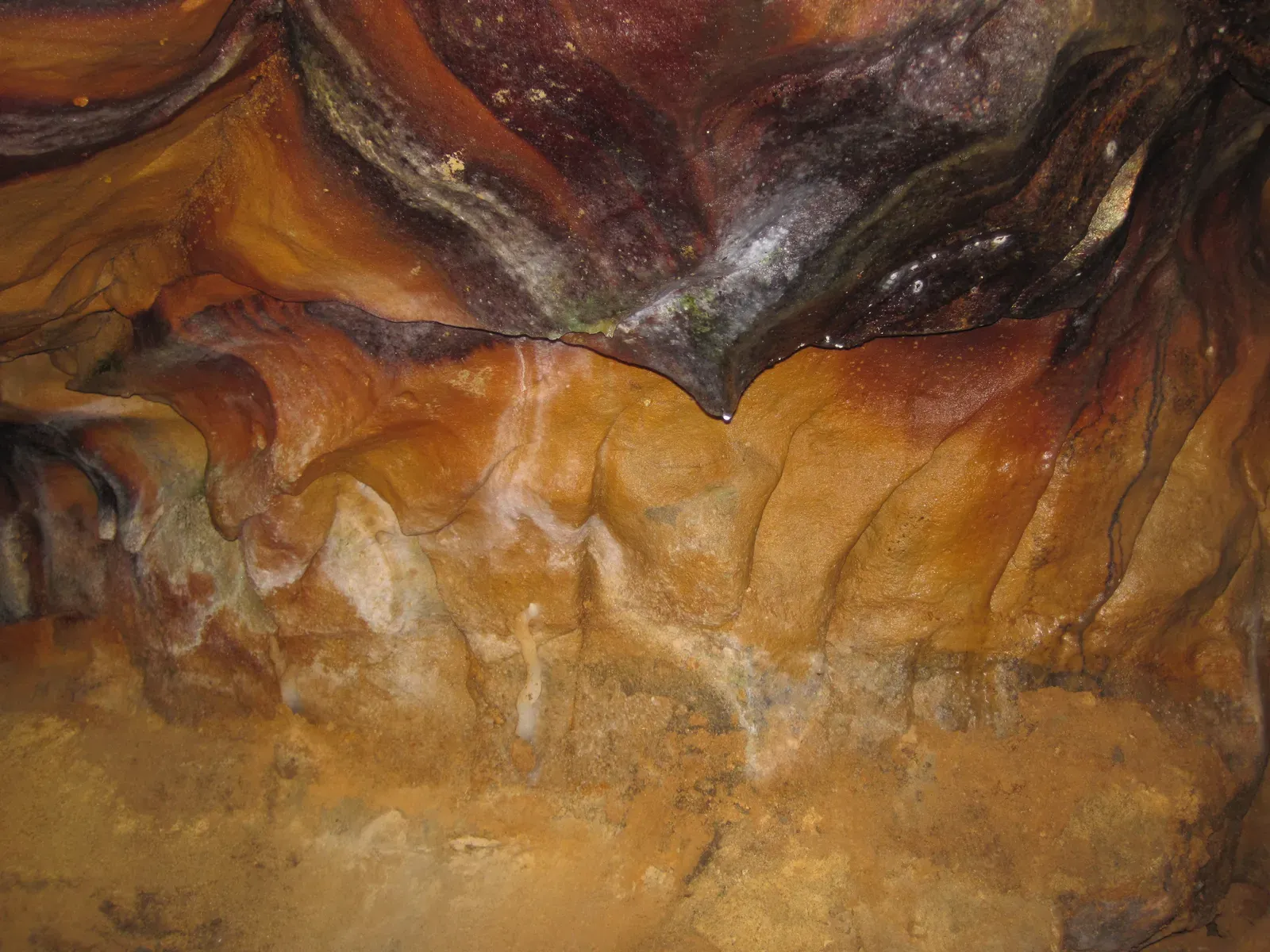 #12 Limestone Surfaces with Microscopic Tool Marks (Iron-oxide stained limestone cave wall (Ohio Caverns, western Ohio, USA) 9, CC BY 2.0)