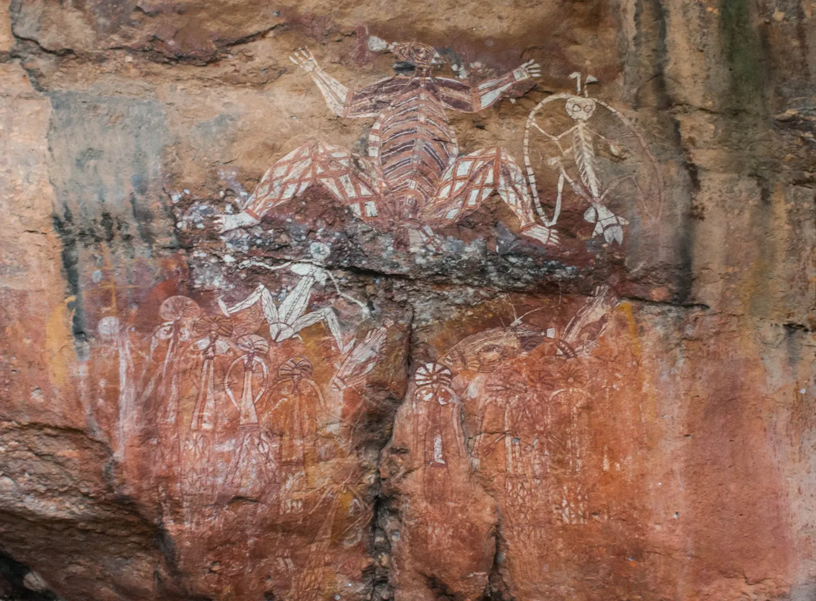 10. The Origin of the Aboriginal Australian Rock Art Tradition (Aboriginal rock art at Nourlangie Rock., CC BY-SA 2.0)