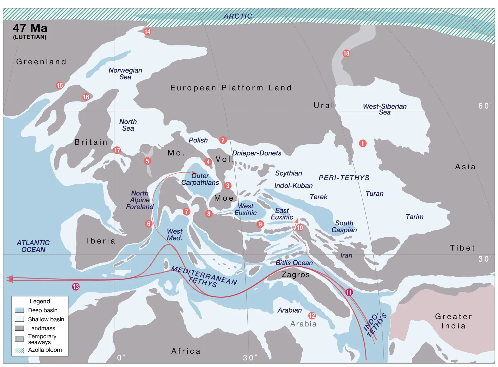 3. Paratethys: The Inland Sea That Became a Chain of Lakes (Palcu, D. V & Krijgsman, W. The dire straits of Paratethys: gateways to the anoxic giant of Eurasia. Geol. Soc. London, Spec. Publ. 523, SP523-2021–73 (2023). doi:10.1144/SP523-2021-73, CC BY-SA 4.0)