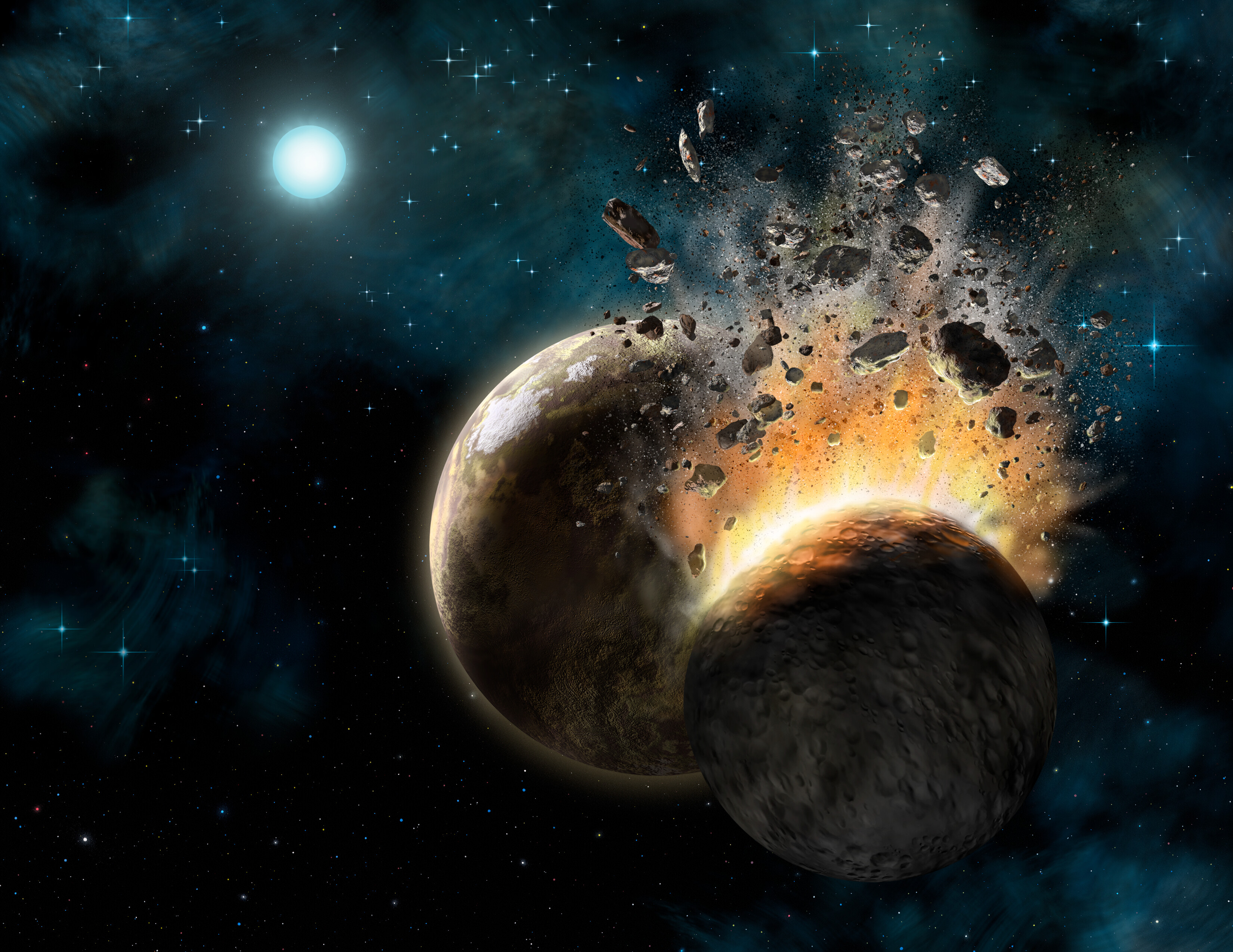 Violent Collisions Shape Planetary Chemistry (Image Credits: Wikimedia)