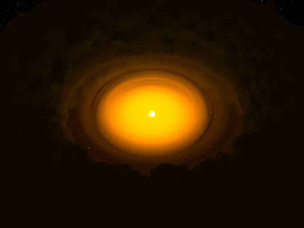 The Protoplanetary Disk: A Spinning Warzone (Image Credits: Wikimedia)