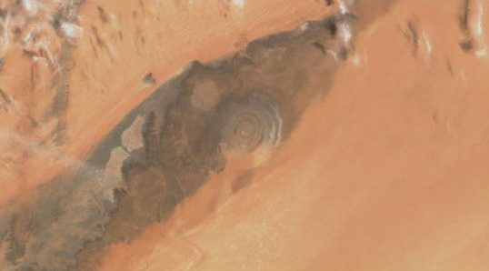 The Eye of the Sahara: A Perfect Bull's Eye in the Desert (Image Credits: Wikimedia)
